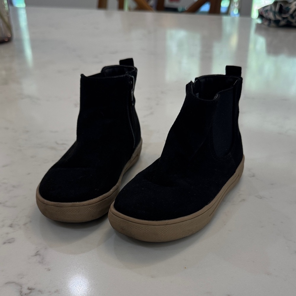 GAP Kids Black Boots with Tan Soles